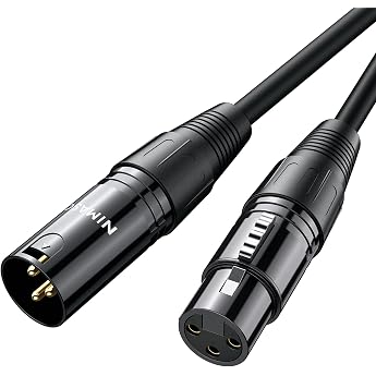 NIMASO Microphone Cable Extension, XLR Male to Female Cable, Durable, Canon Cable, Flexible, XLR Balanced Connection, for Mic