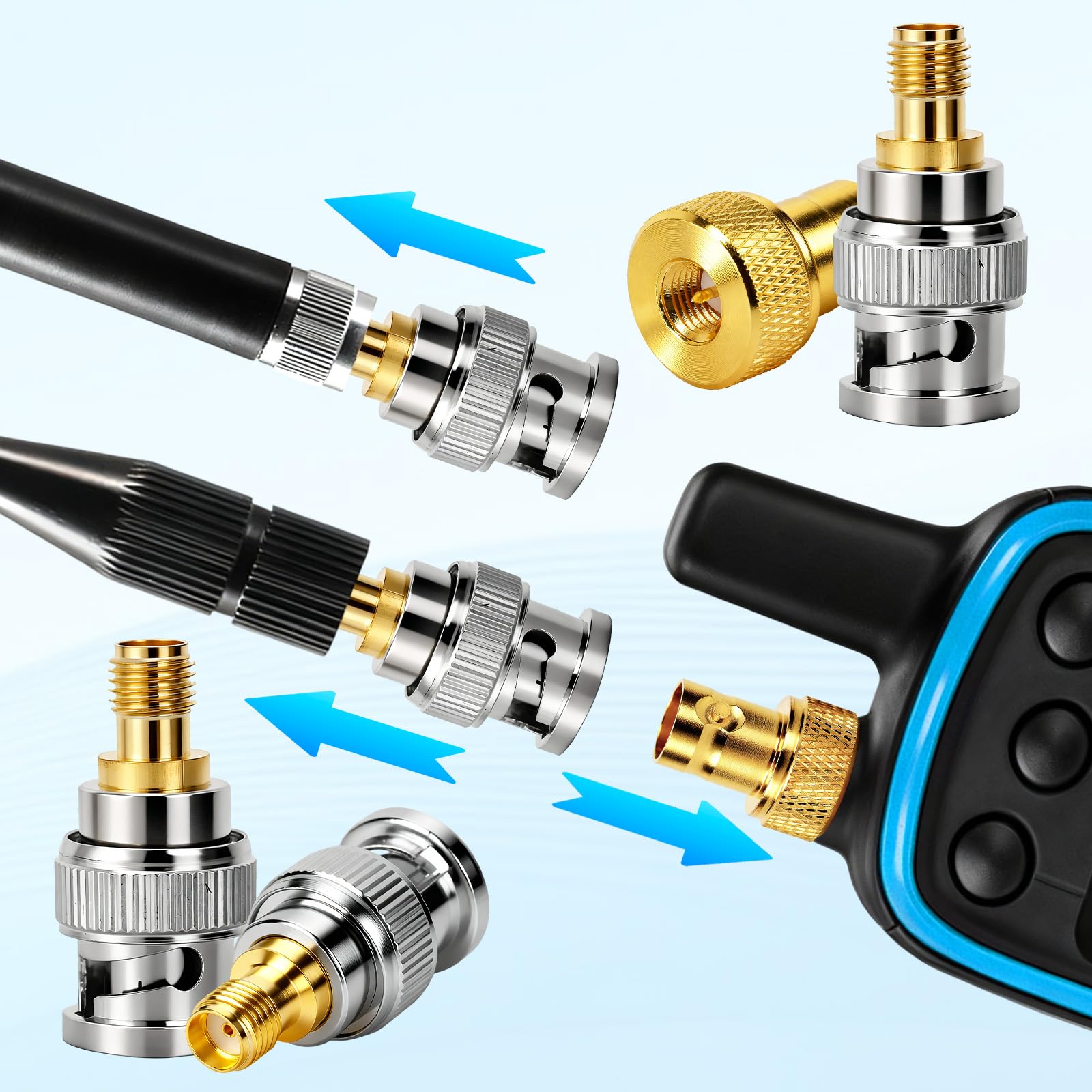 Kit Connettore Antenna GPS Compatibile con GPS Alpha 100/200/200i & Astro 220/320/430, 4 Pezzi