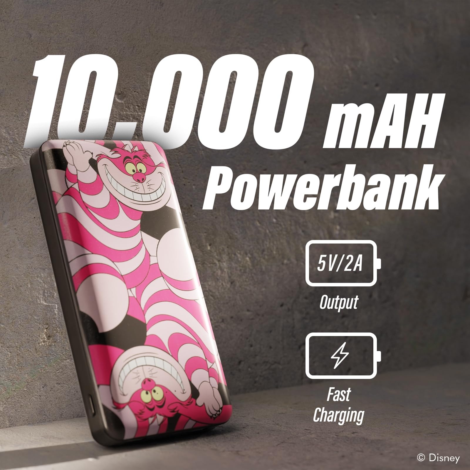 Power Bank Alice Wonderland 10000mAh USB Compatibile - Dettaglio