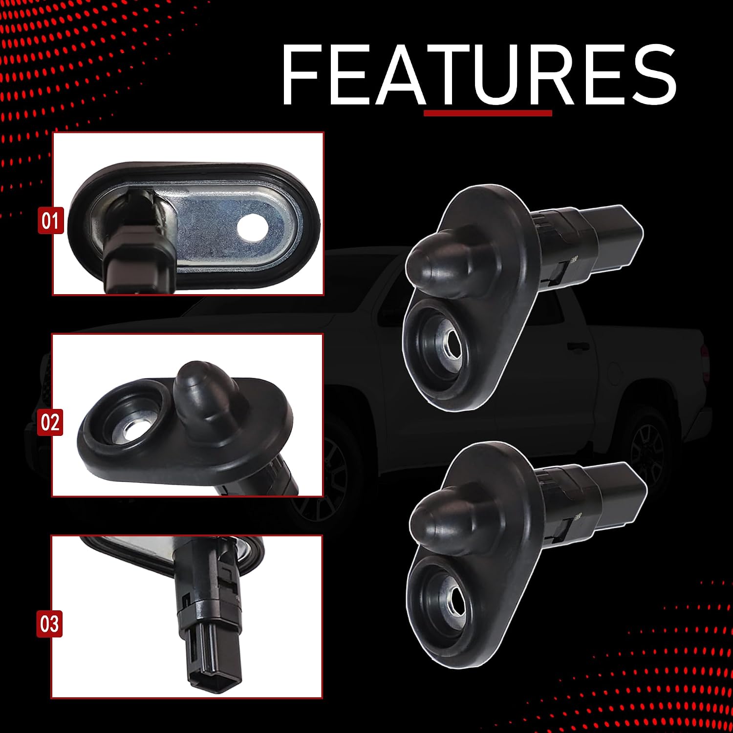 2pcs Courtesy Light Lamp Sensor Door Jamb Switch Compatible with 2007-2019 Toyota Tundra 2008-2022 Sequoia 2011-2020 Sienna Replaces 842310C010 84231-0C010