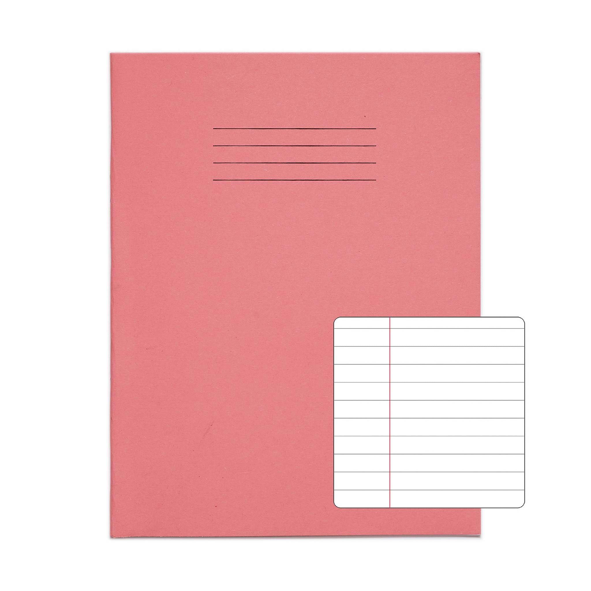 Rhino A5+ Exercise Books, 80-Page / 8mm Lined with Margin Paper Notebook, 100-Pack, 9 x 7 Writing Book - Image 2