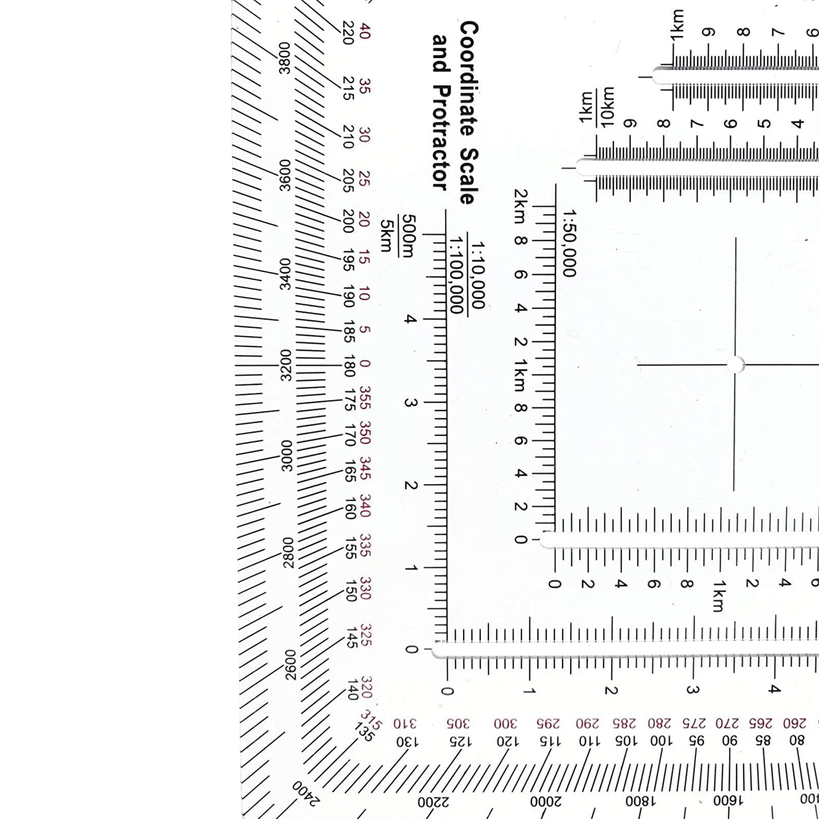 Puco Aggiornato stile militare MGRS/UTM Coordinate Grid Reader e goniometri scala di coordinate per campeggio mappa topografica scala righello quadrato