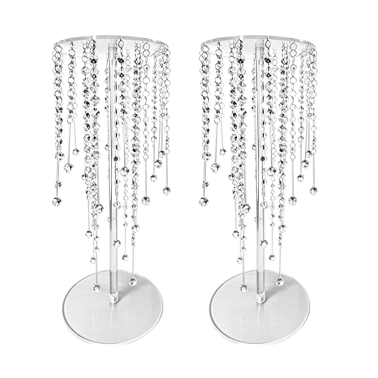2 Piece See Through Floral Decorations Stylish Centerpiece for Banquet Contemporary Decor