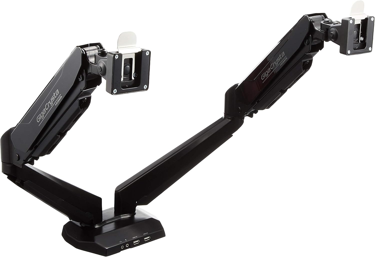 アイ・オー・データ I-O Data DA-ARMD4 Monitor Arm (Dual), GigaCrysta VESA Standard, USB Port, Audio Terminal, Japanese Manufacturer