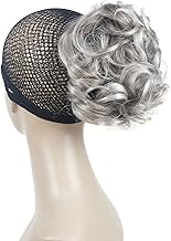 Aimole Short Curly Grey Ponytail Lady Synthetic Claw Clip on Extensions(48T)