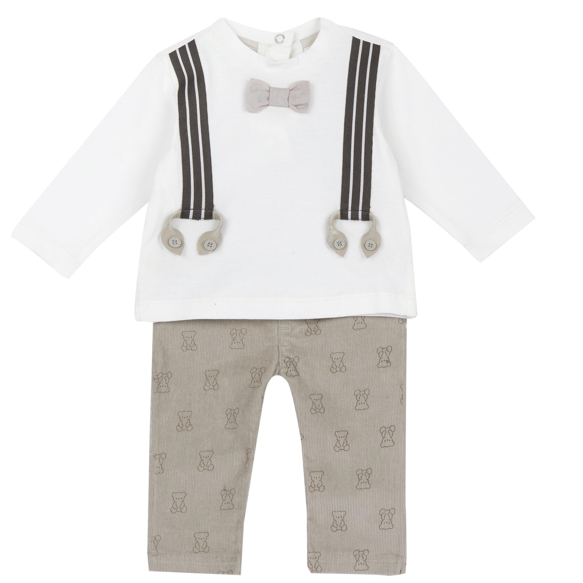 Chicco, Elegantes Babyset, Mit T-Shirt Und Hose, Babykleidung Für 0-24 Monate, Geschenkideen Zur Geburt, Designed in Italy