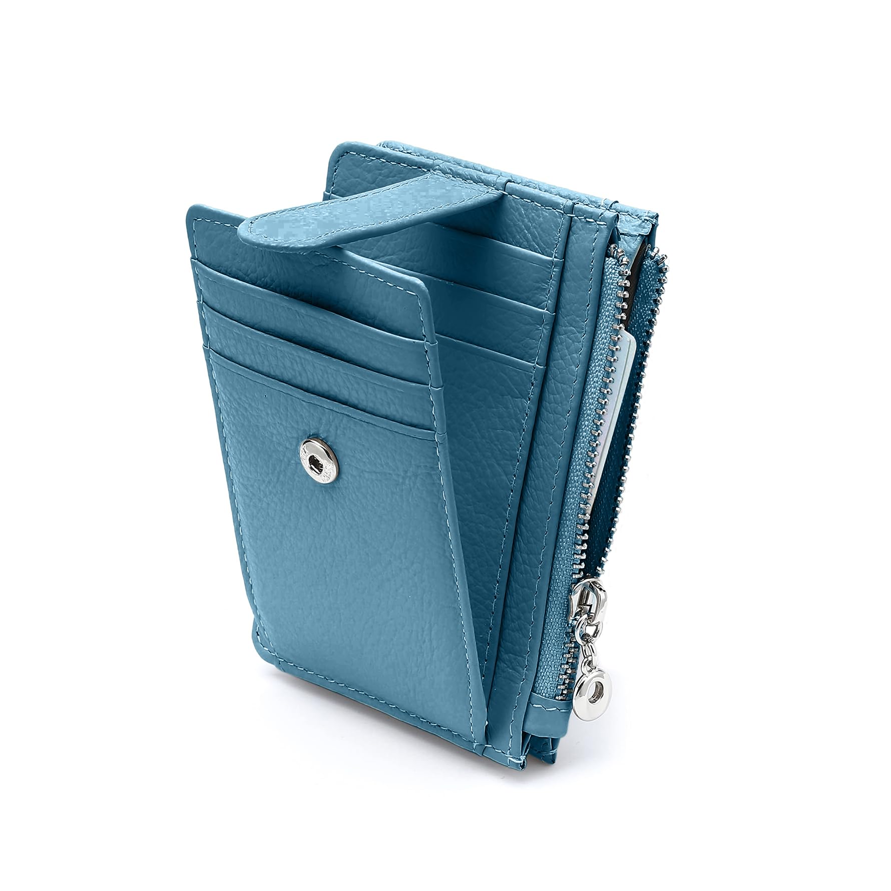 Slim Wallet for Women Genuine Leather Card Holder Thin Womens RFID Blocking Small Wallets