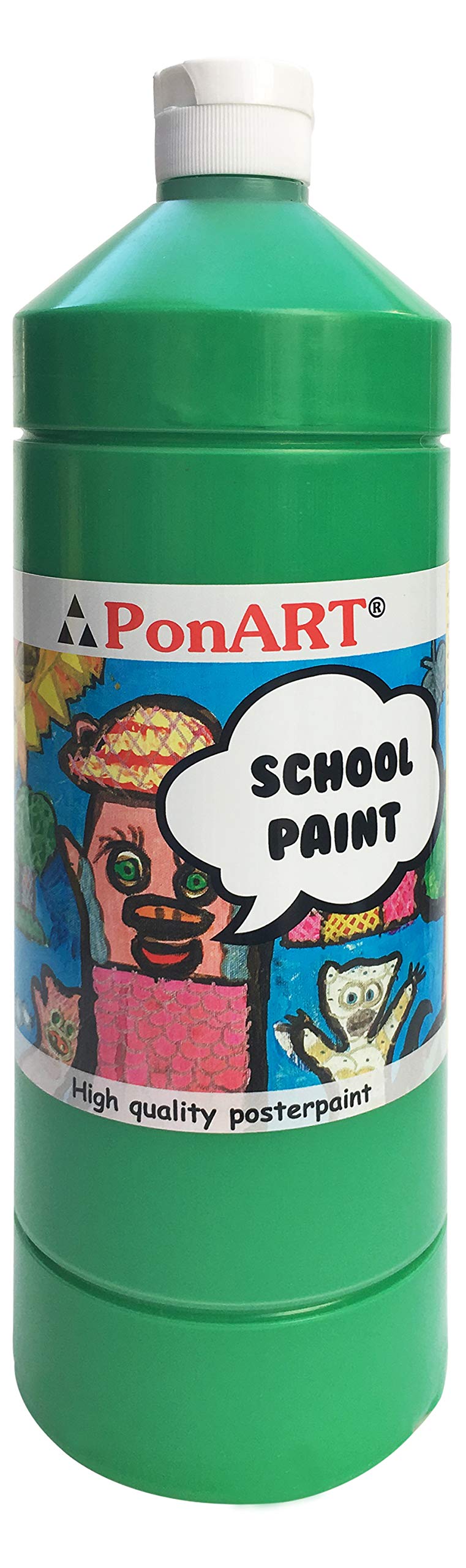 PonART Farba szkolna, średnio zielona, 1000 ml