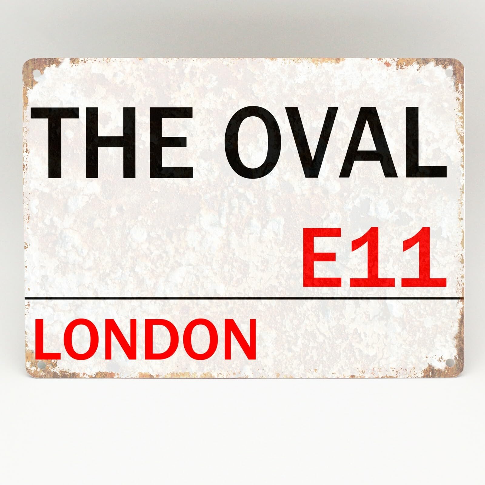 Ingzzaac Metalpostera125933 The Oval Cricket Metal Sign London Street Novelty Retro Wall Plaque Vintage Street Sign 8X12 Inches