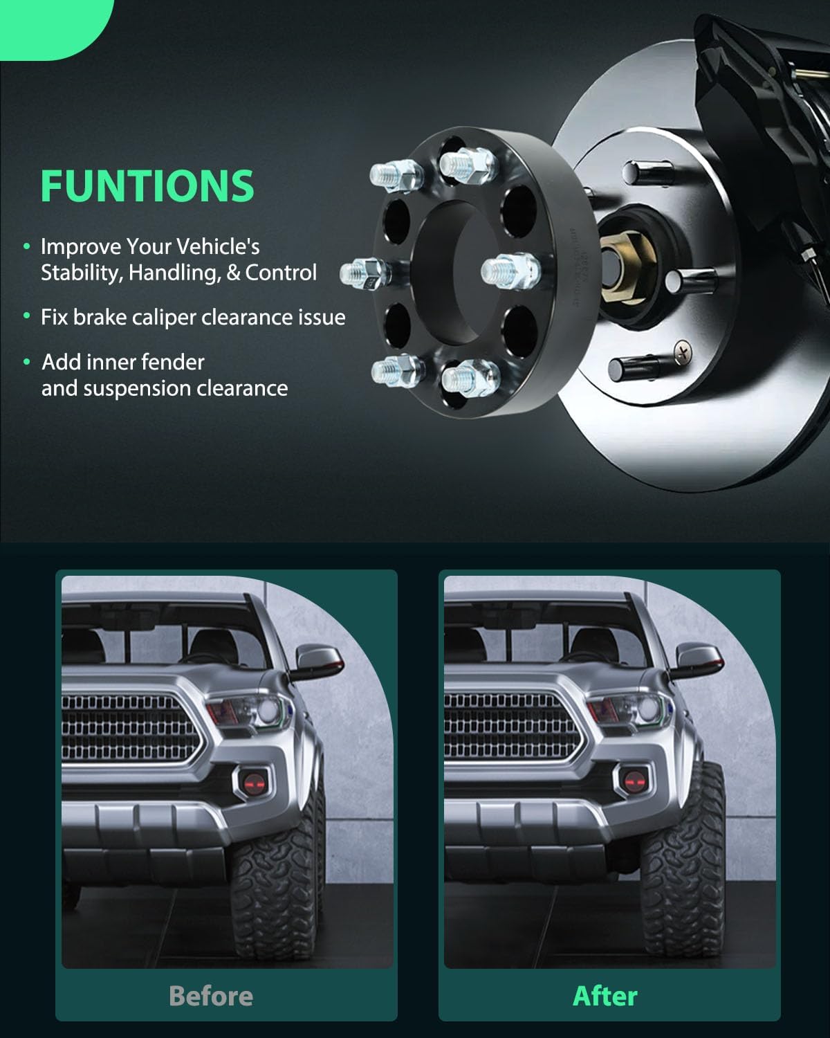 SCITOO 4Pcs 6x135 to 6x5.5 Wheel Adapters 1.5" Bore 87.1mm Studs 14x2 6Lug Wheel Spacers Fit for Ford Expedition 2003-2014 for Ford for F-150 2004-2014 for Lincoln Mark LT 2006-2008 2010-2014