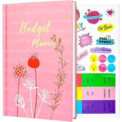 Budget Planner, Monthly Accounts Book and Bill Tracker, Undated Financial Organizer, Expense Tracker Notebook with Storage Pocket, Manage Optimize Your Finance, 7" x 10"
