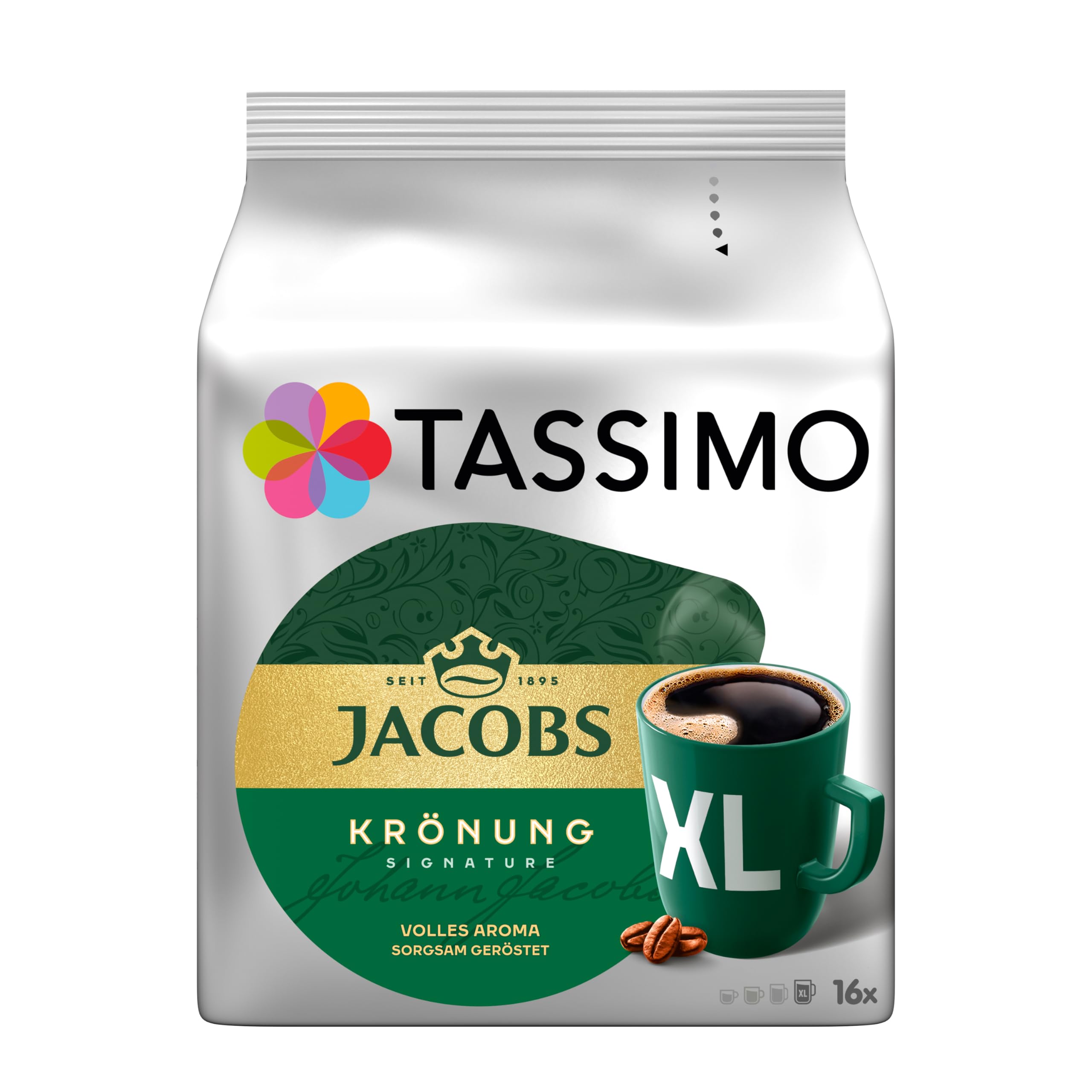 Tassimo Kapseln Jacobs Krönung XL, 5 x 16 Pads, 80 Kaffeekapseln
