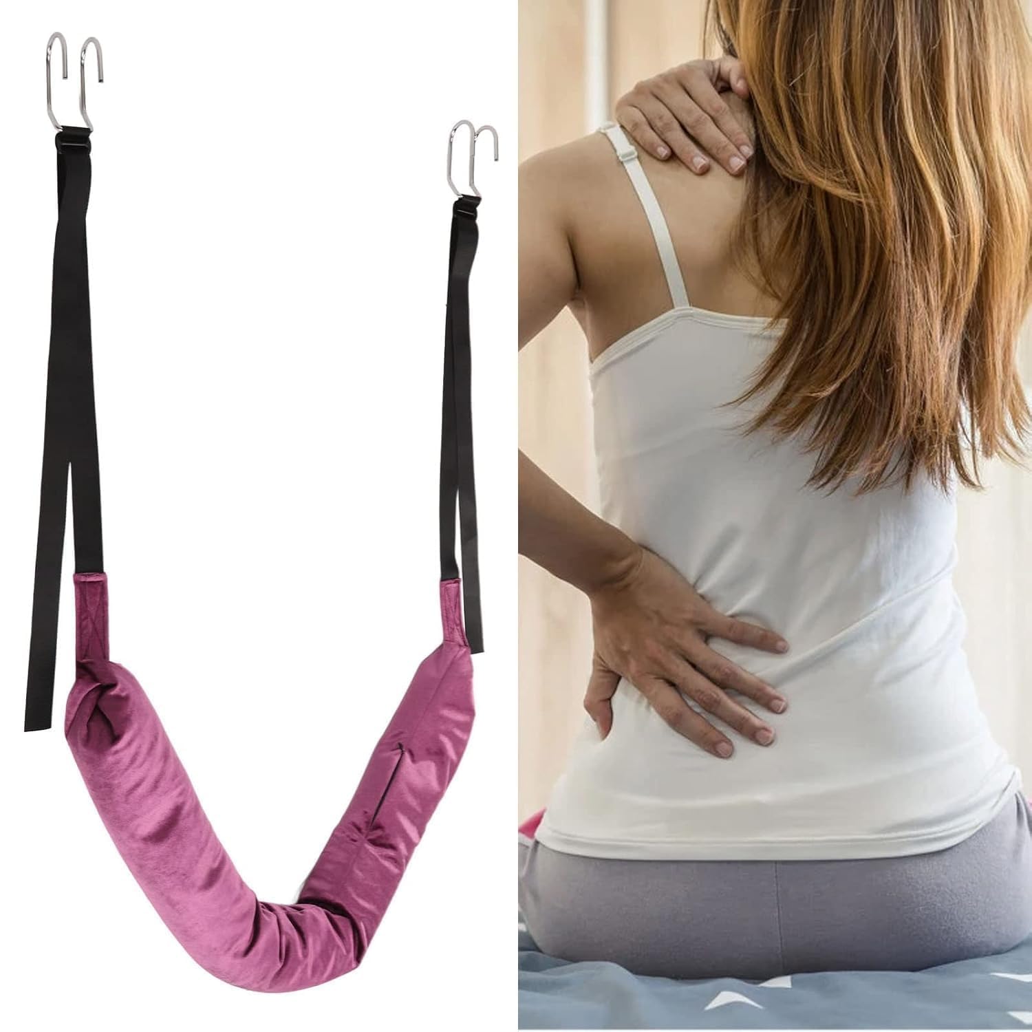 Dhamee Spinal Inversion Therapy Belt for Back Pain Relief – Upright Spine & Lumbar Support for Vertebrae, Muscles and Discs – Reduces Pressure, Improves Posture, Enhances Flexibility – Back Support Belt for Men & Women 3