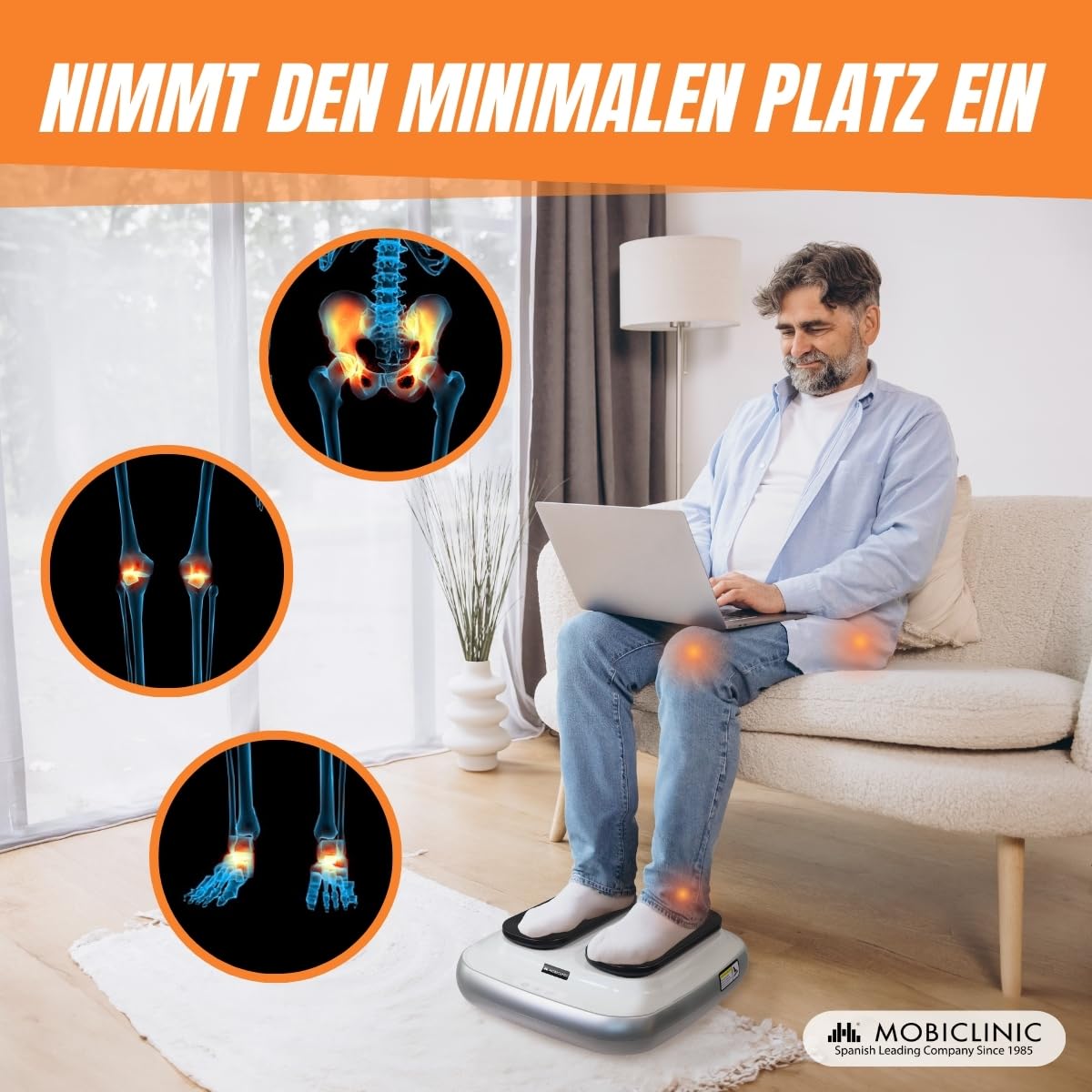 Mobiclinic®, Beintrainer, Elektrisch, Legfit, Europäische Marke, Passive Gymnastik, Sitzend gehen, Für senioren, Jugendliche, Mit Fernbedienung, Einstellbare Geschwindigkeit