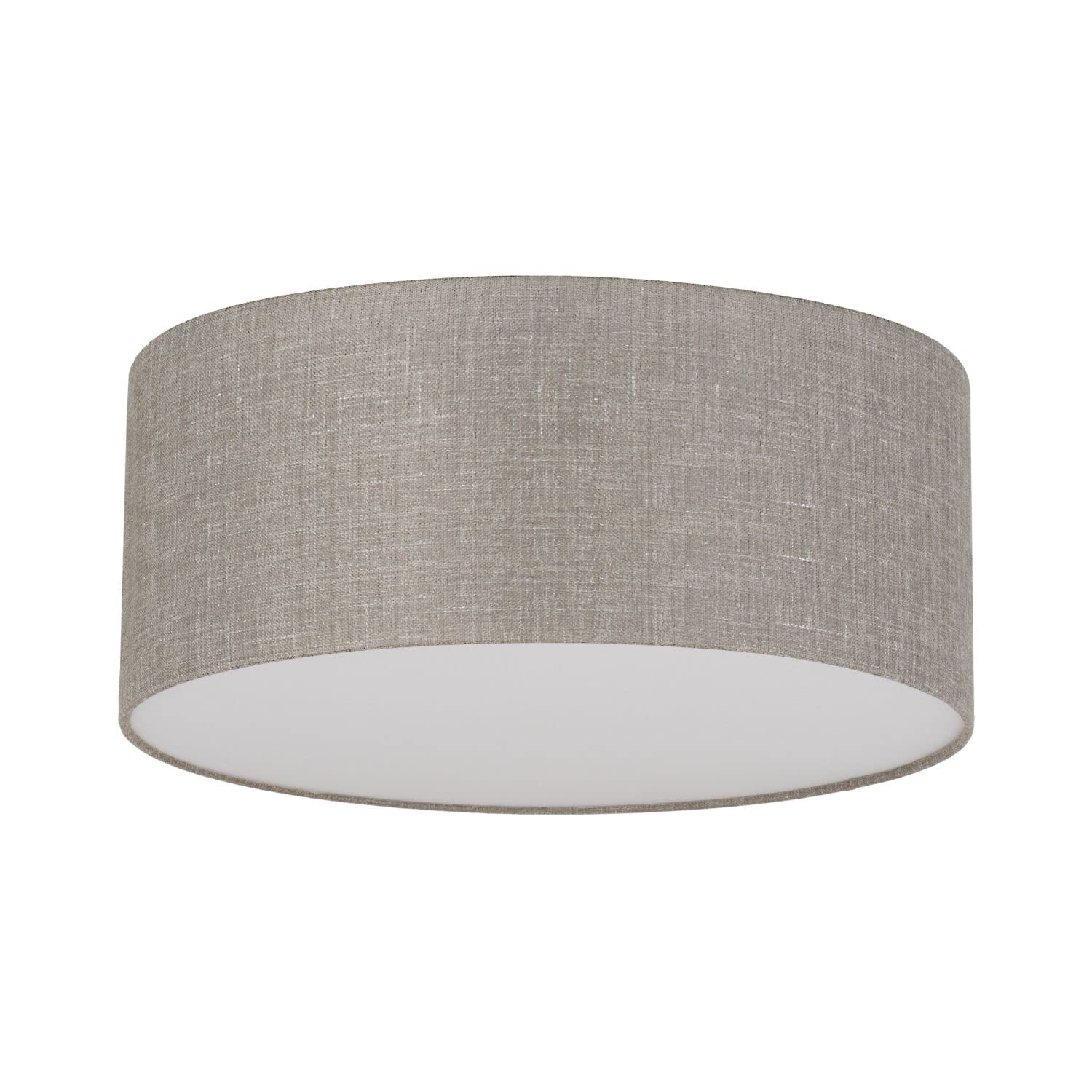 Licht-Erlebnisse Deckenleuchte rund Stoff Schirm Ø 45 cm blendarm flach 4x E27 Deckenlampe Wohnzimmer Schlafzimmer