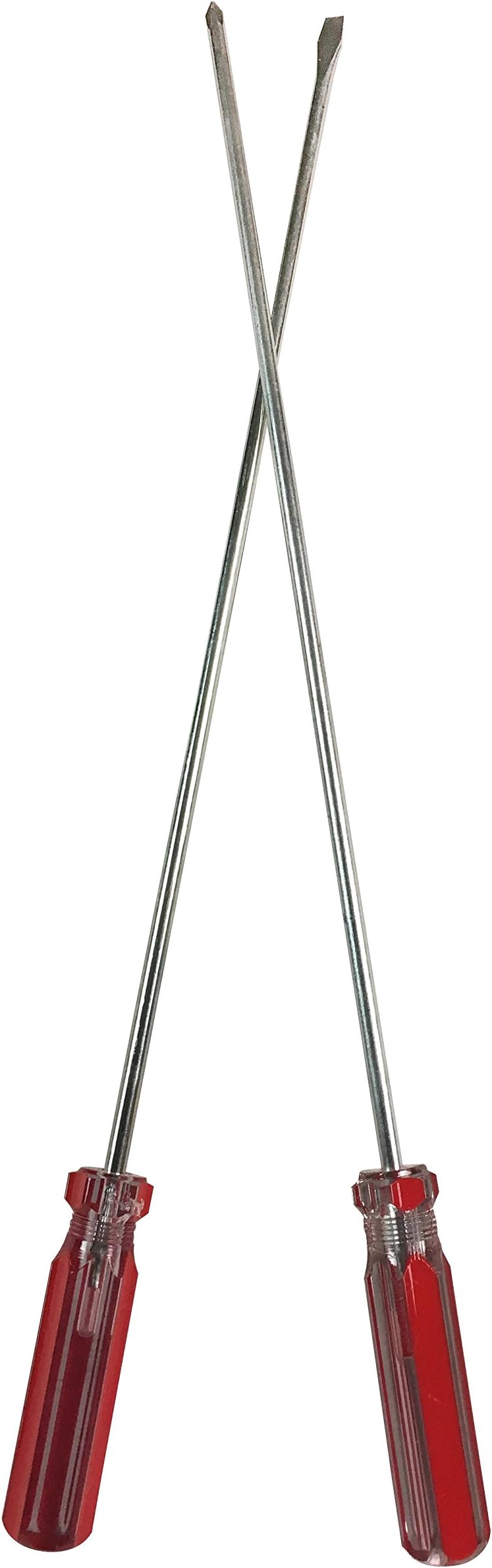 2 Pieces 12" Extra Long Shaft Screwdriver set Flat Head and Phillips