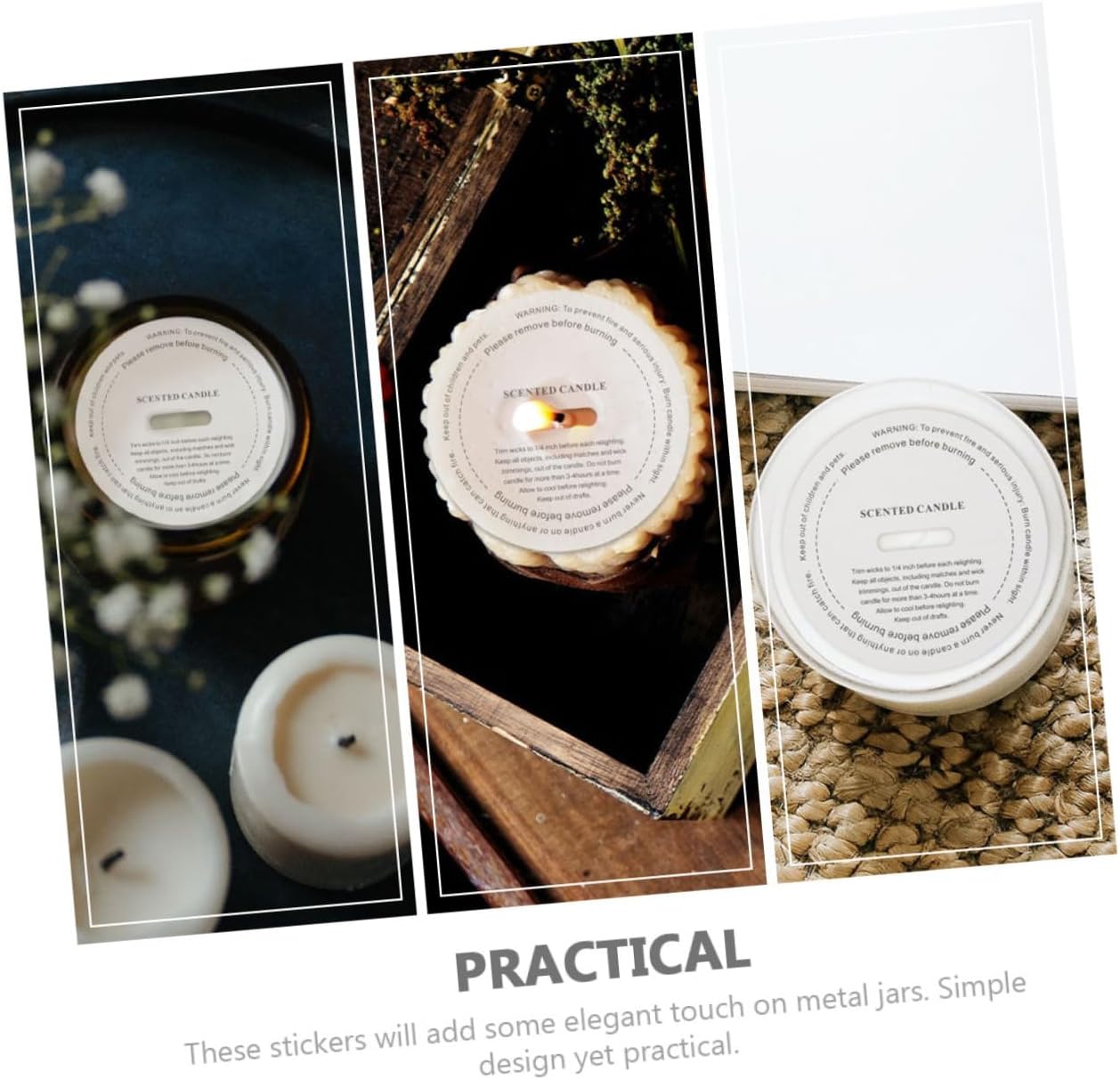 NUOBESTY 20pcs Paper Candle Cup Labels for Scented Candles DIY Handmade image 5