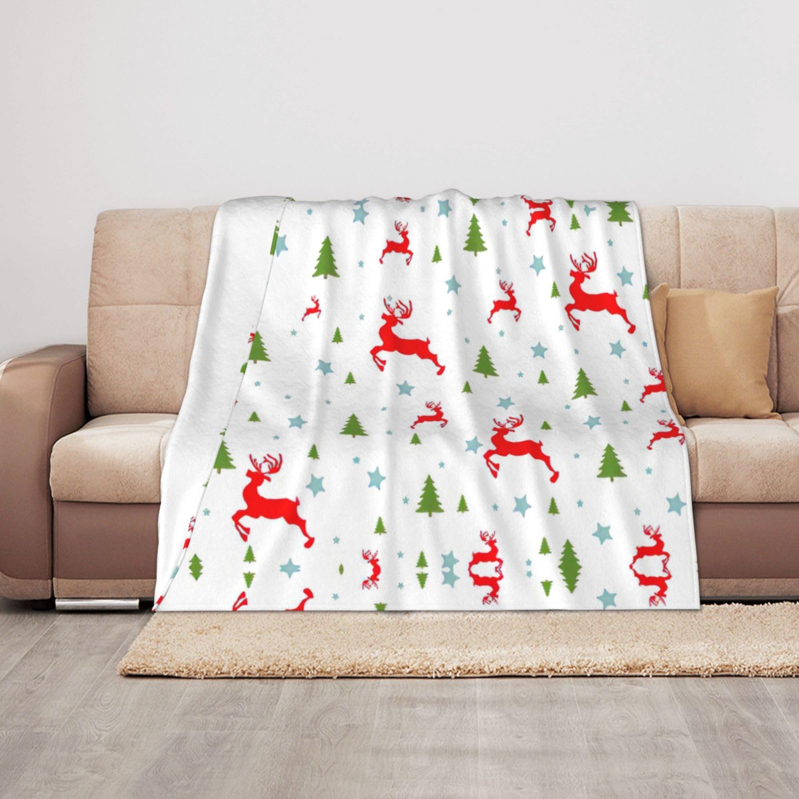 Couverture de Noël contre le froid hivernal : plaid de voyage léger et chaud