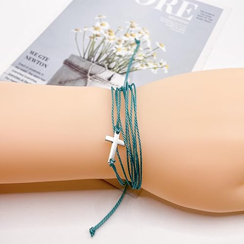 Miniatura 22 de Conjunto de pulseras de playa para hombres y mujeres, pulseras para hombres, pulseras bohemias hechas a mano, pulseras envolventes de joyería 12pcs