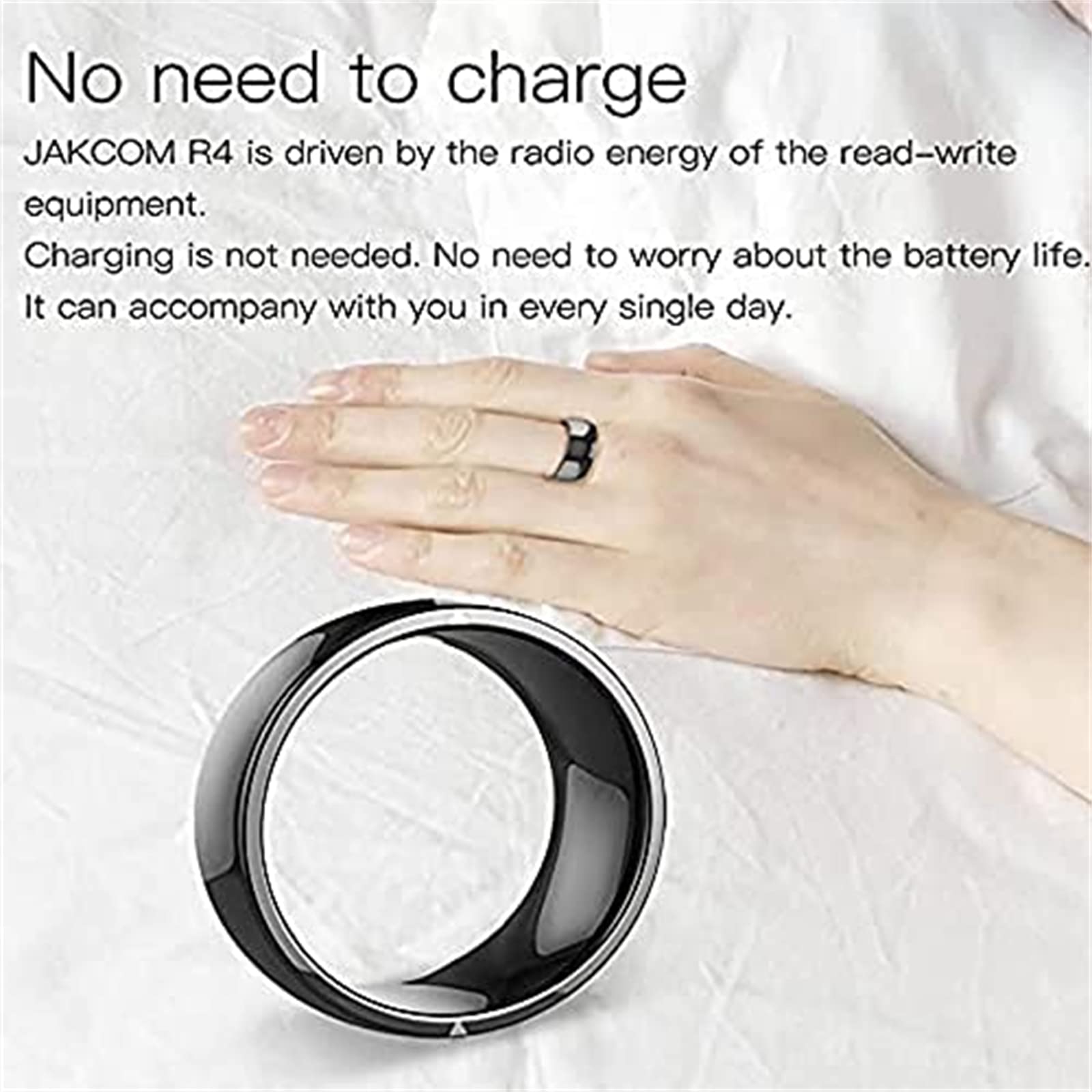 Smart Ring, anello multifunzionale indossabile tecnologia per fitness tracking e pagamento NFC (nero Smart Ring, anello multifunzionale indossabile tecnologia per fitness tracking e pagamento NFC (nero