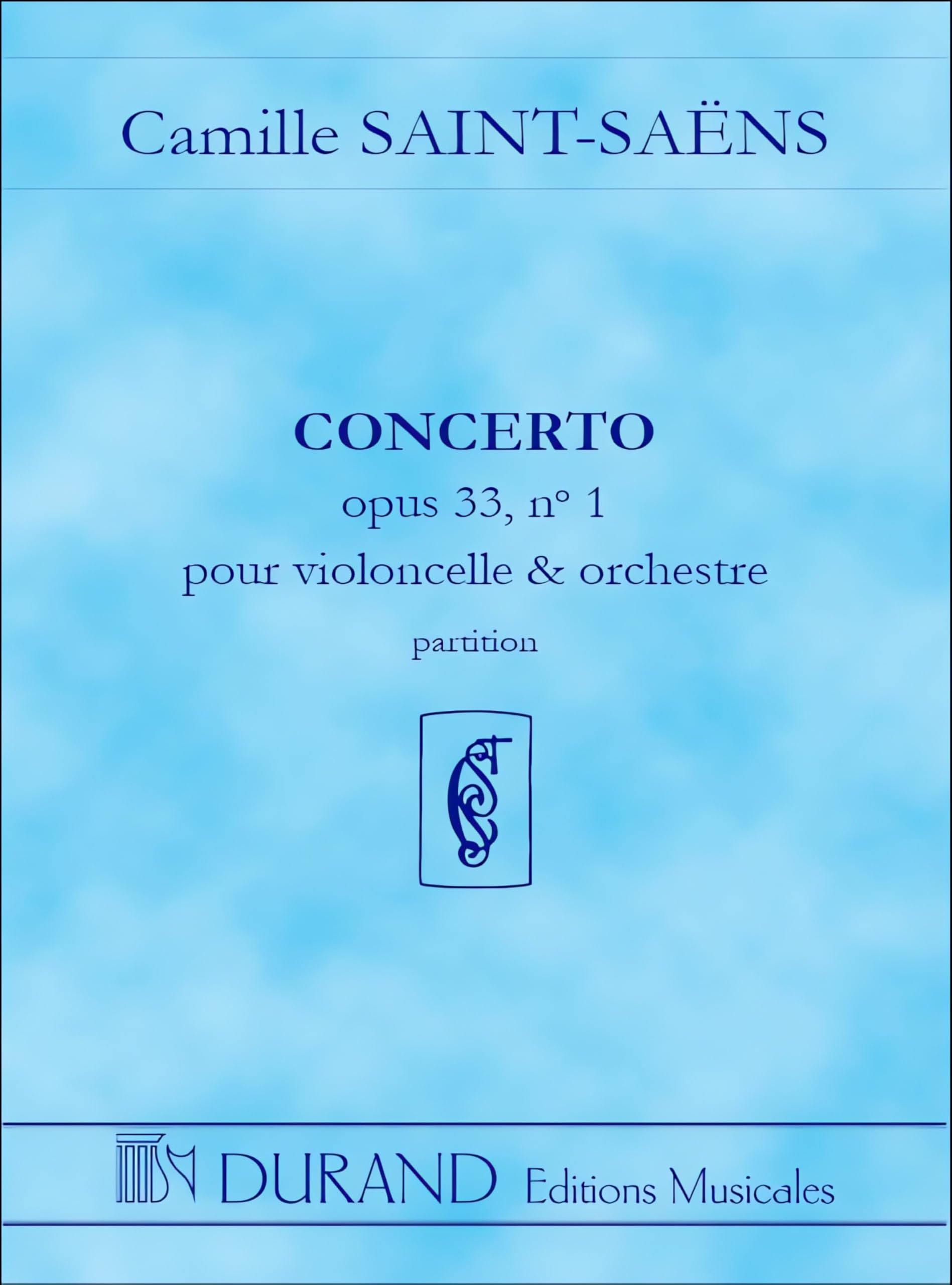 Concerto N 1 Op 33 violoncelle et orchestre : Partition classique d'étude