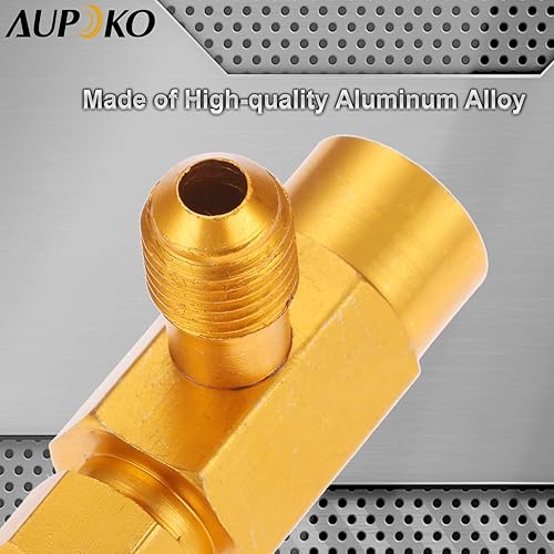 Miniatura 5 de R134A - Grifo de lata autosellante con rosca derecha, herramienta de válvula R134A con rosca hembra R-H de 1/2 pulgada y conector macho SAE de 1/4