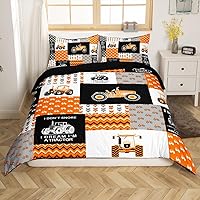 Vista 17 de Feelyou Juego de funda de edredón de camión de bomberos, edredón de coche de policía para decoración de habitación de niños, colcha de ambulancia