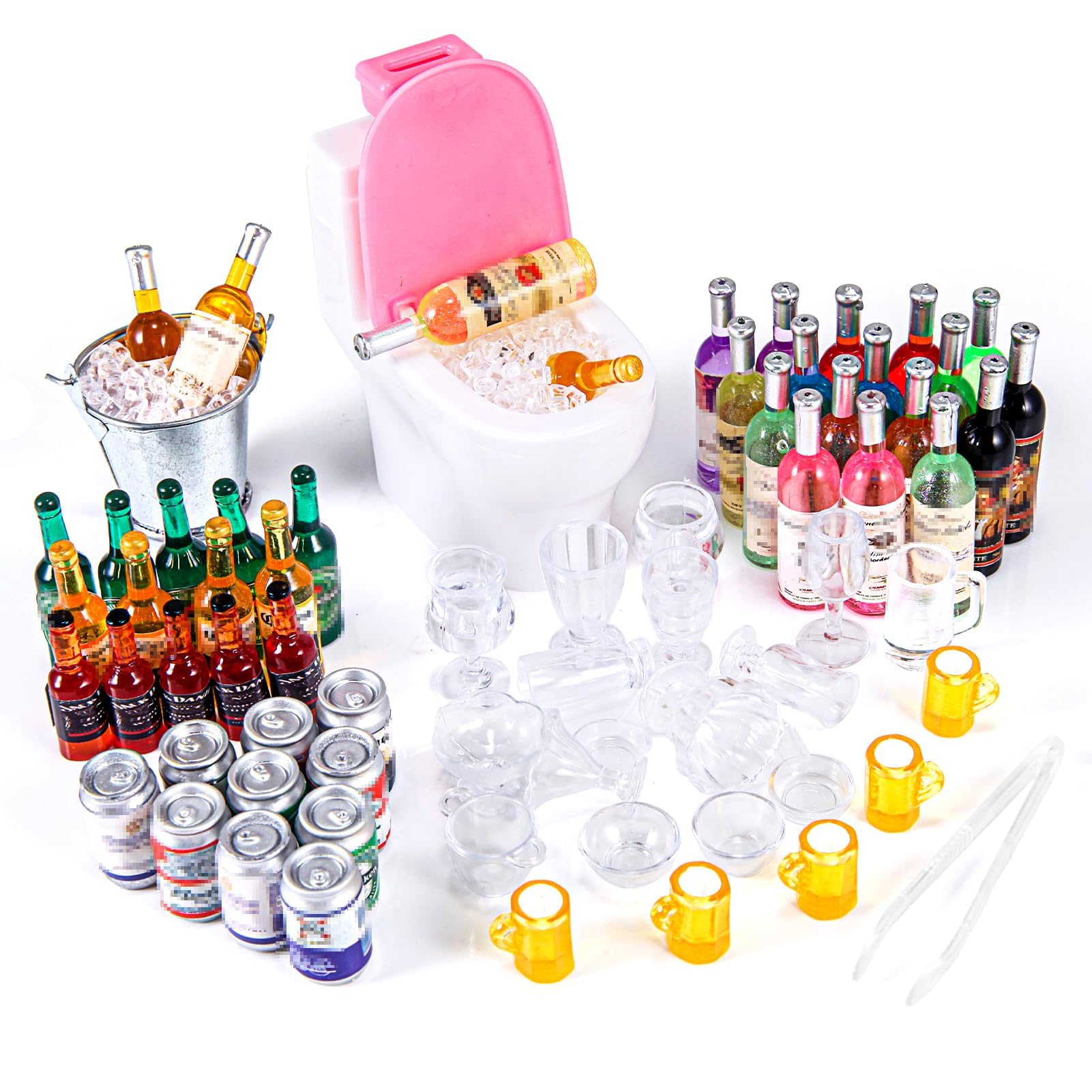 MINIATURE BOTTLE　ミニチュアボトル　197688　インテリア Amazon.com: HSJH 71 Pcs Miniature Ice Cubes Beer Bottles and Mini