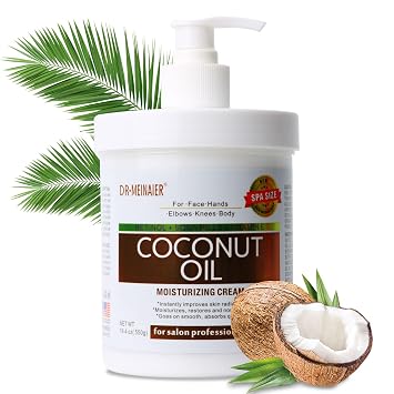 Luvee coconut Oil Lotion 550ml Coconut Body Cream with Retinol & Vitamin E, Coconut Oil for Face, Body, Hands, Anti Aging, Firming, Intense Hydration For Dry & Dull Skin