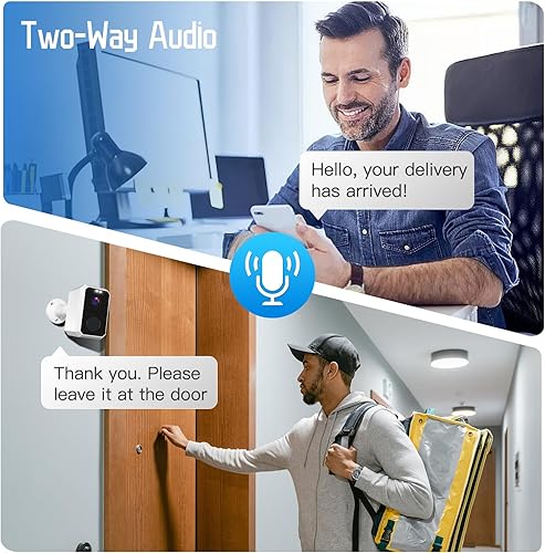 Miniatura 4 de Uniter Cámara de seguridad inalámbrica 2K para exteriores, cámara de garaje impermeable WiFi de 2.4 GHz, funciona con batería, sistemas de seguridad