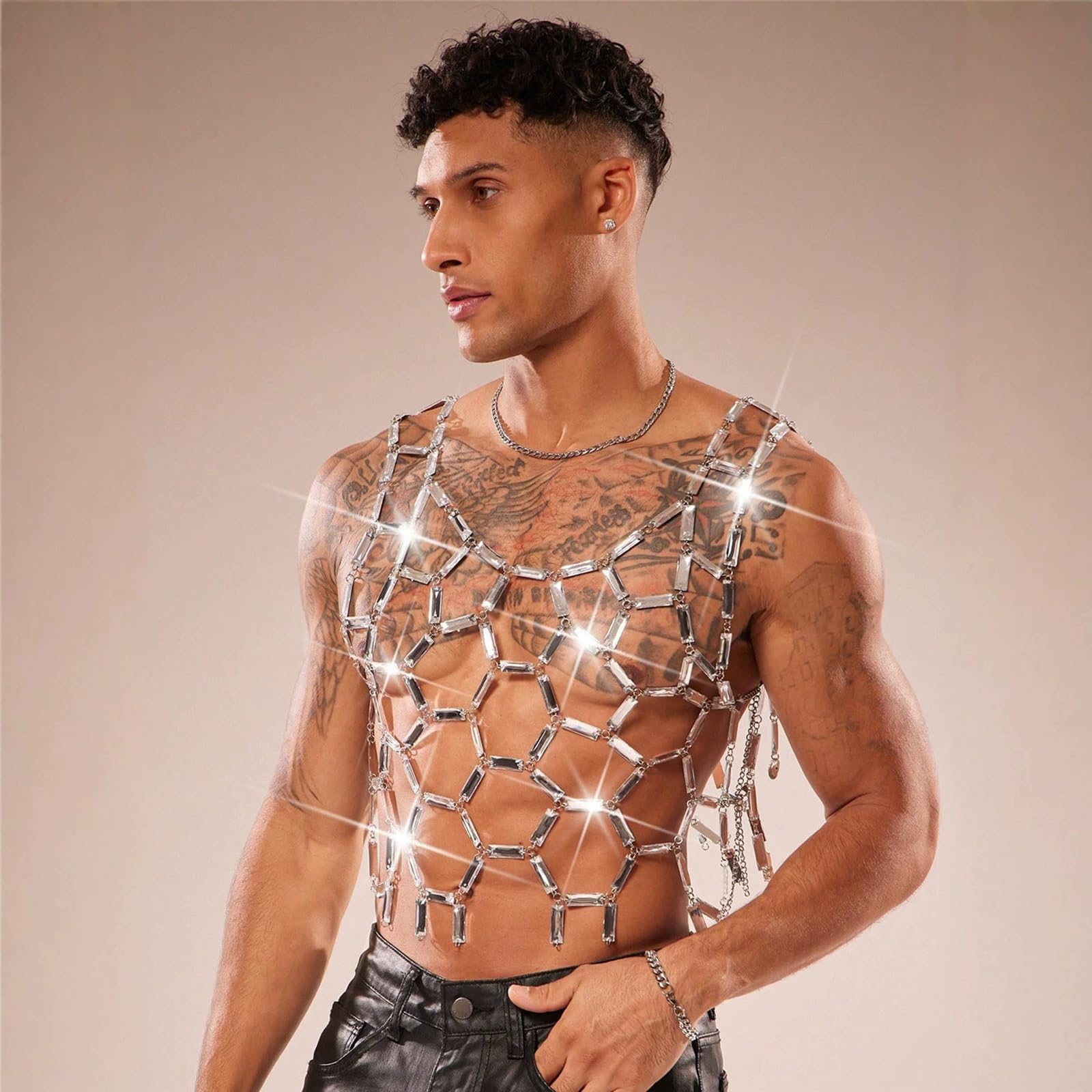 Gilet impreziosito da paillettes alla per abiti casual