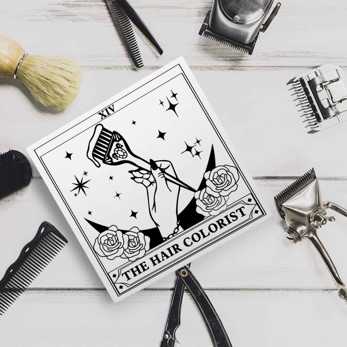 Hairstylist Gifts for Women Men, Hair Dresser Stylist Appreciation Birthday Christmas Graduation Gifts Hair Dresser Salon Station Desk Decor, The Hair Colorist, Wooden Box Sign - Image 5