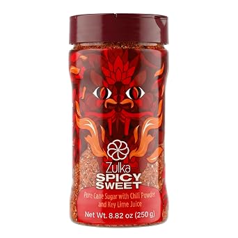 Zulka Spicy Sweet, Pure Cane Sugar with Chili Powder and Key Lime Juice, 8.82oz