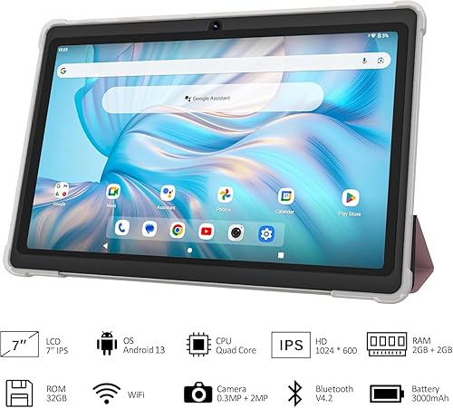 Miniatura 9 de VOLENTEX Tablet 7 pulgadas Android 11 32GB de almacenamiento (ampliable 128GB) 2GB RAM Tablets, procesador Quad Core Tablet PC, cámara dual, WiFi,