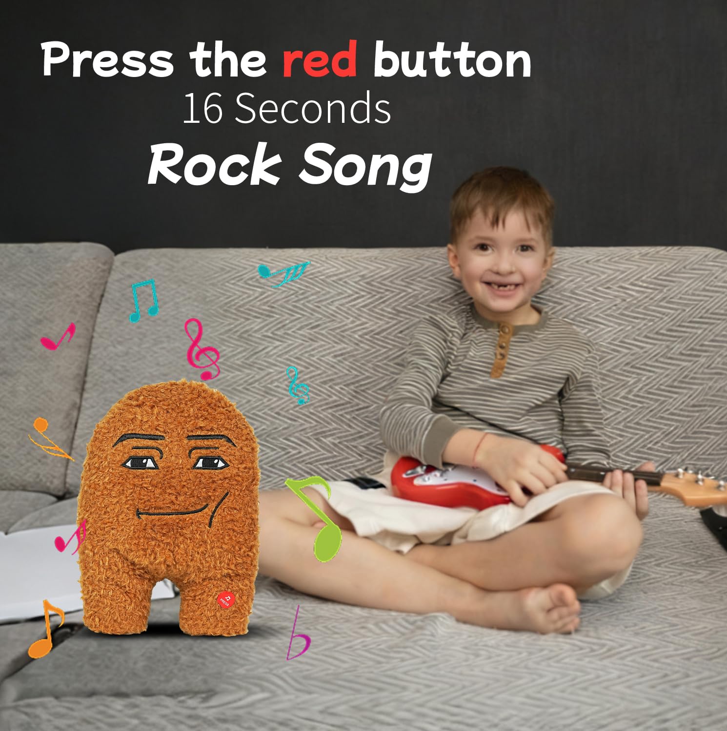 ANApetshop Singing Chicken Nugget Plush Toy,Cotton Eye Joe Plush