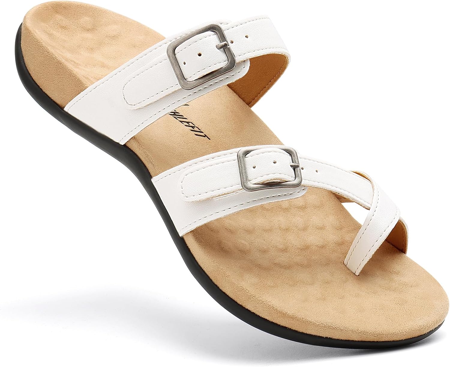 Athlefit Orthopedic Sandals for Women with Arch Support Adjustable Comfort Walking Orthotic Flip Flops - Image 4