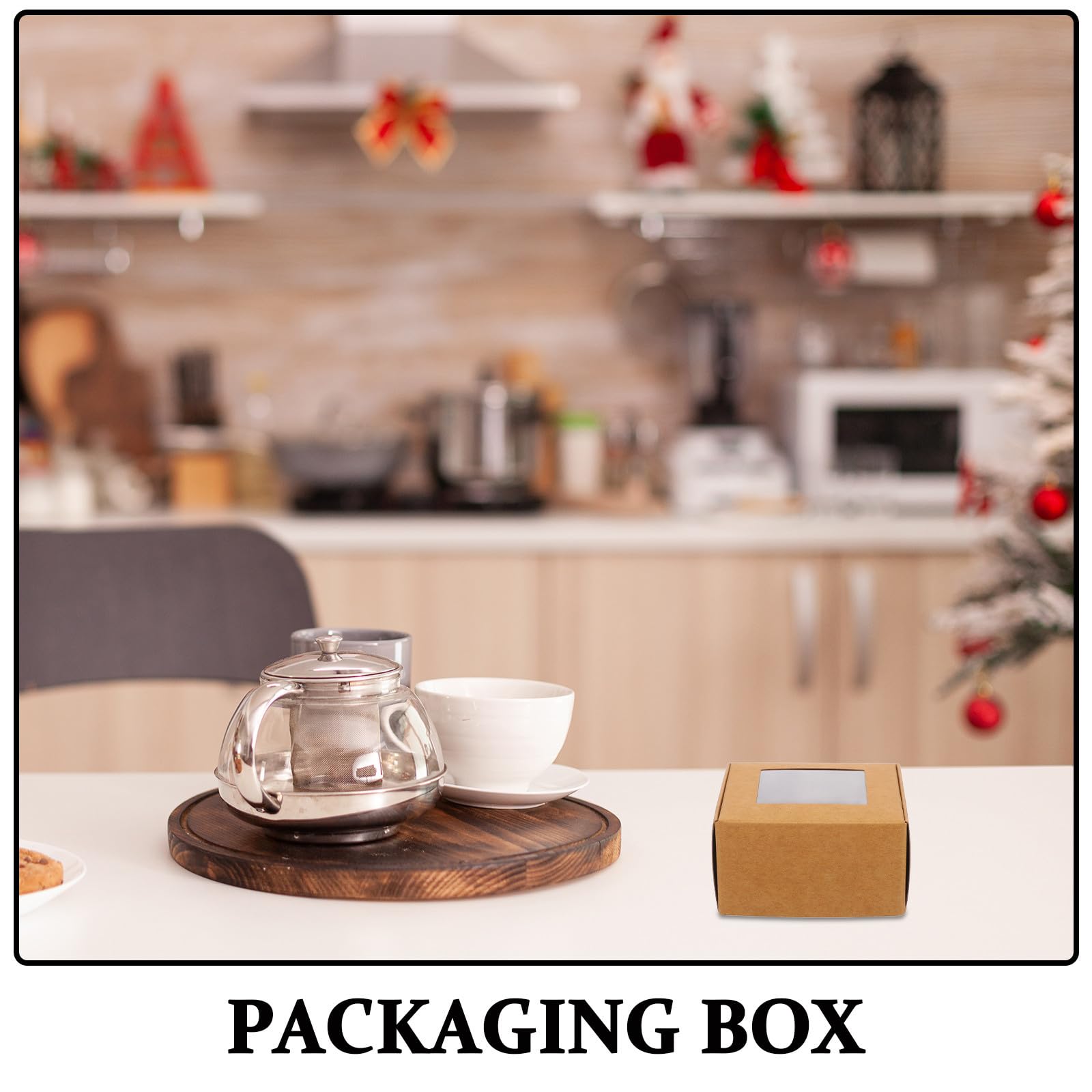 Kleiner Papierbox mit Fenster 50 Stück für Seife und Gastgeschenke