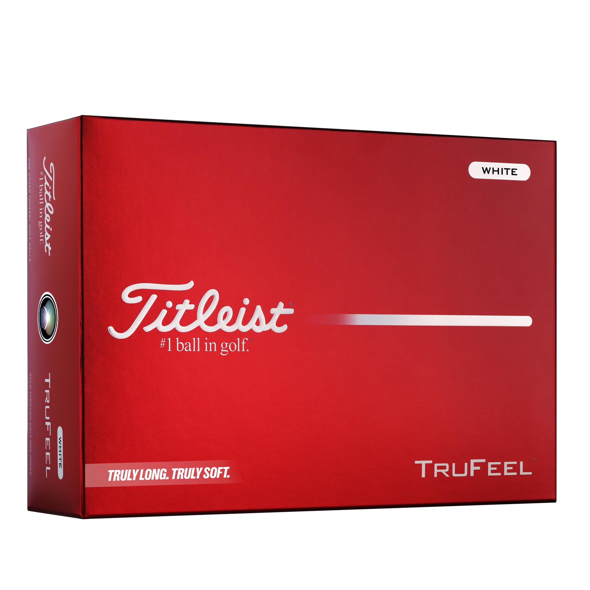 Titleist TruFeel Golf Ball, Pack of 12, White, Numbers 1-4
