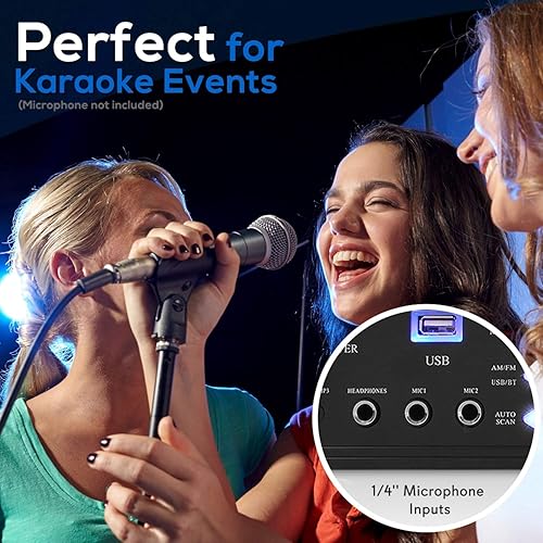 Miniatura 8 de Pyle Amplificador estéreo Bluetooth para el hogar, amplificador híbrido multicanal de 3000 W, sistema receptor de audio para el hogar con radio