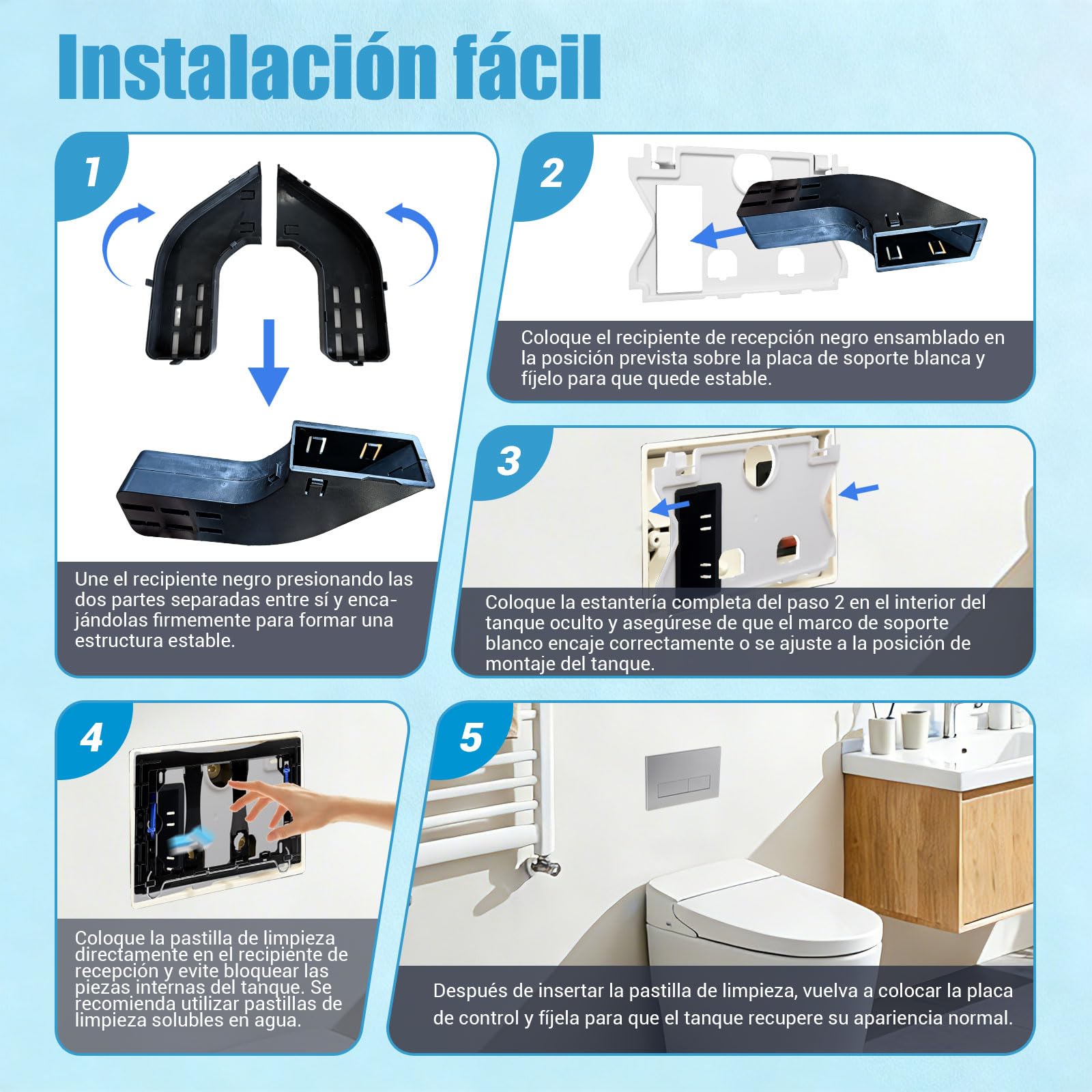 Placca di Comando WC con Scivolo per pastiglie pulitrici Compatibile con Geberit Sigma, UP300 e UP320, Piastra Doppio Scarico,246×164 mm(Bianco Opaco)