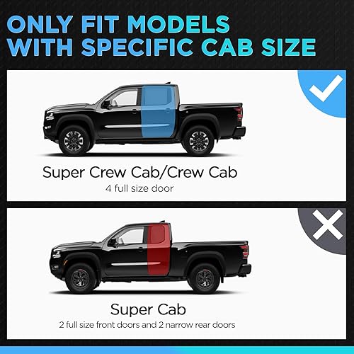 Miniatura 34 de PZ Estribos de acero inoxidable con espejo de 6 pulgadas, barra Nerf con escalón lateral, compatible con Ford F-150 2015-2024 2017-2024 F-250 F-350