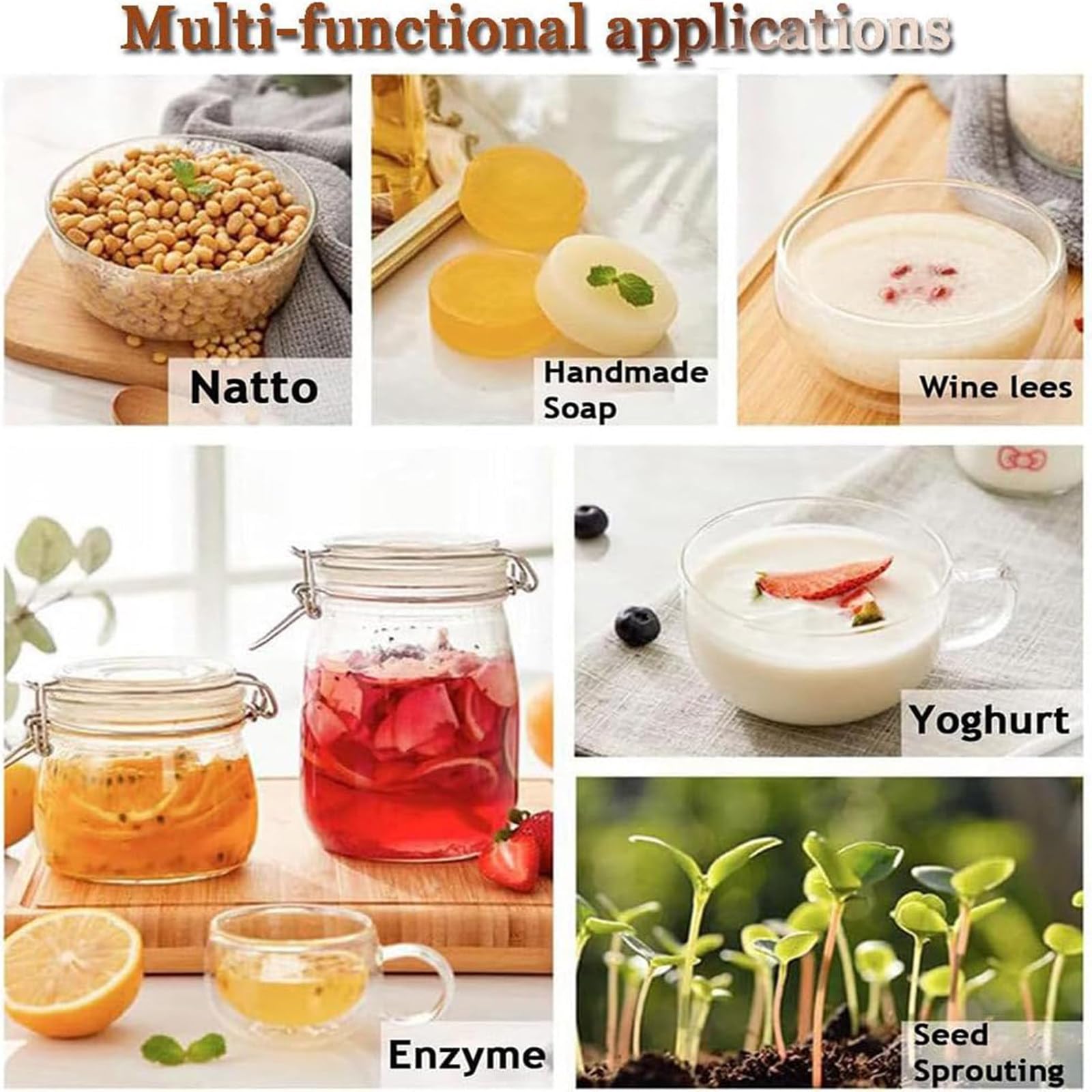 Fermentadora Eléctrica Masa, Máquina Fermentación Cocina 40 litros con Control Humedad Y Temperatura, Fermentadora Sobremesa con Calefacción para Masa Madre