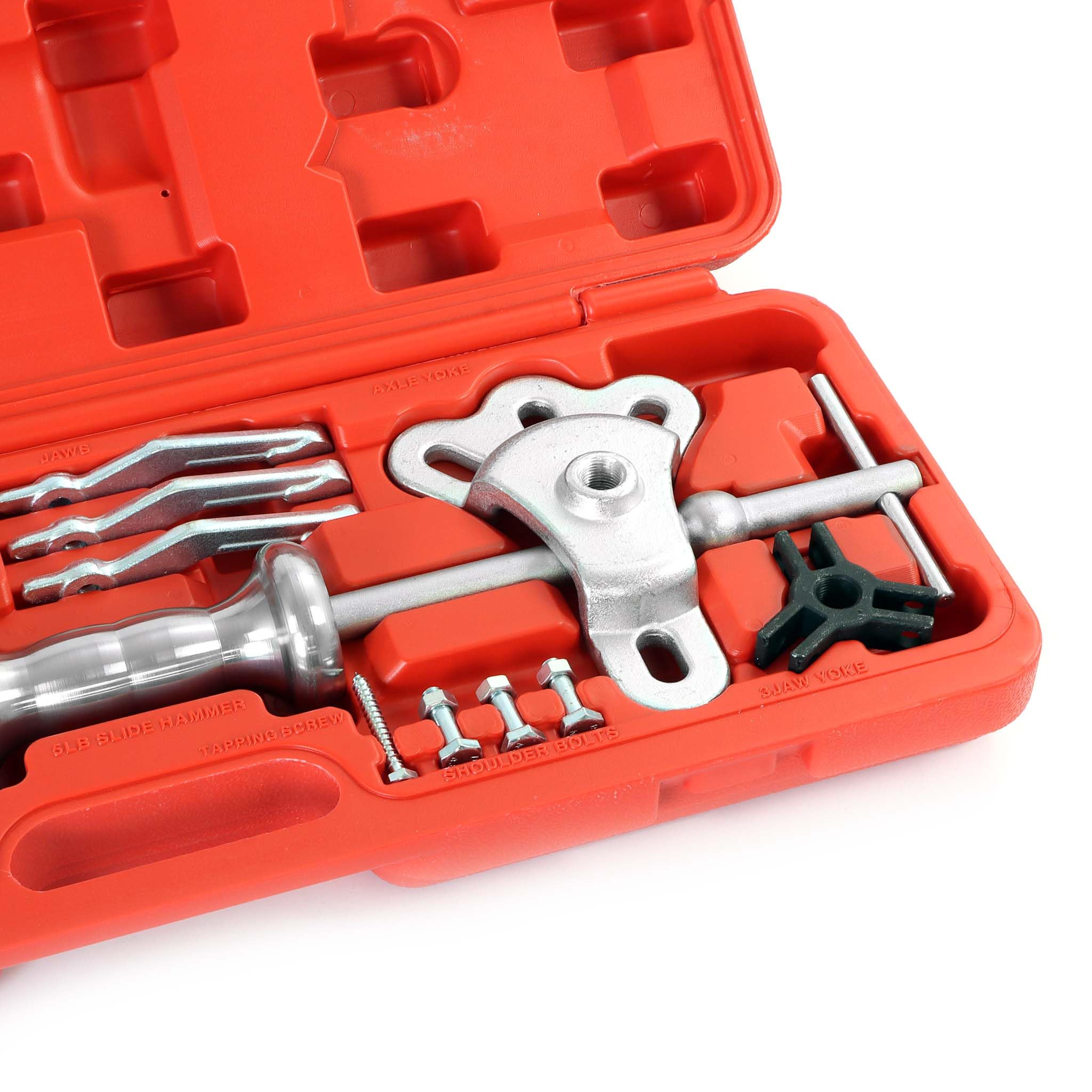 Lot de 9 Extracteurs de Roulements pour Trou Aveugle, Marteau Coulissant, Extracteur de Roulement Pilote, Kit de Retrait D'extracteur Interne, Poignée en T, Arbre de Marteau