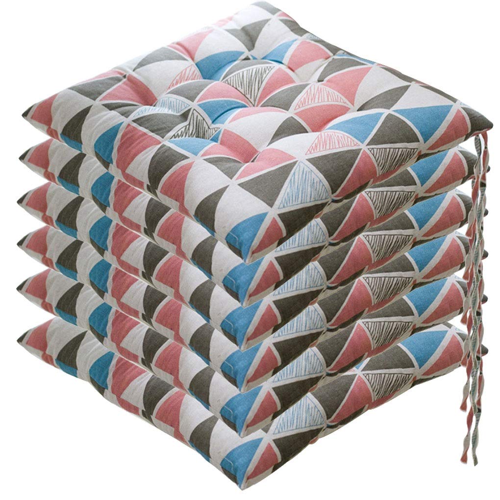 Housses de chaise carrées en coton 40x40 lot de 6 galettes de chaise