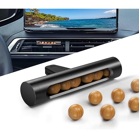 Amazon アロマディフューザー 車用 クリップ 天然ウッド使用 車 芳香剤 容器 アロマストーン ティンバーカーディフューザー 1本 車用芳香剤 車 バイク