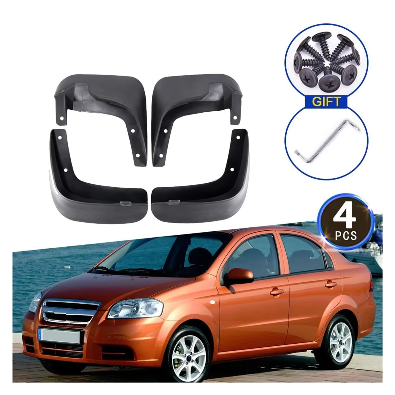 Auto Parafanghi Paraspruzzi Per Aveo T250 2007-2011