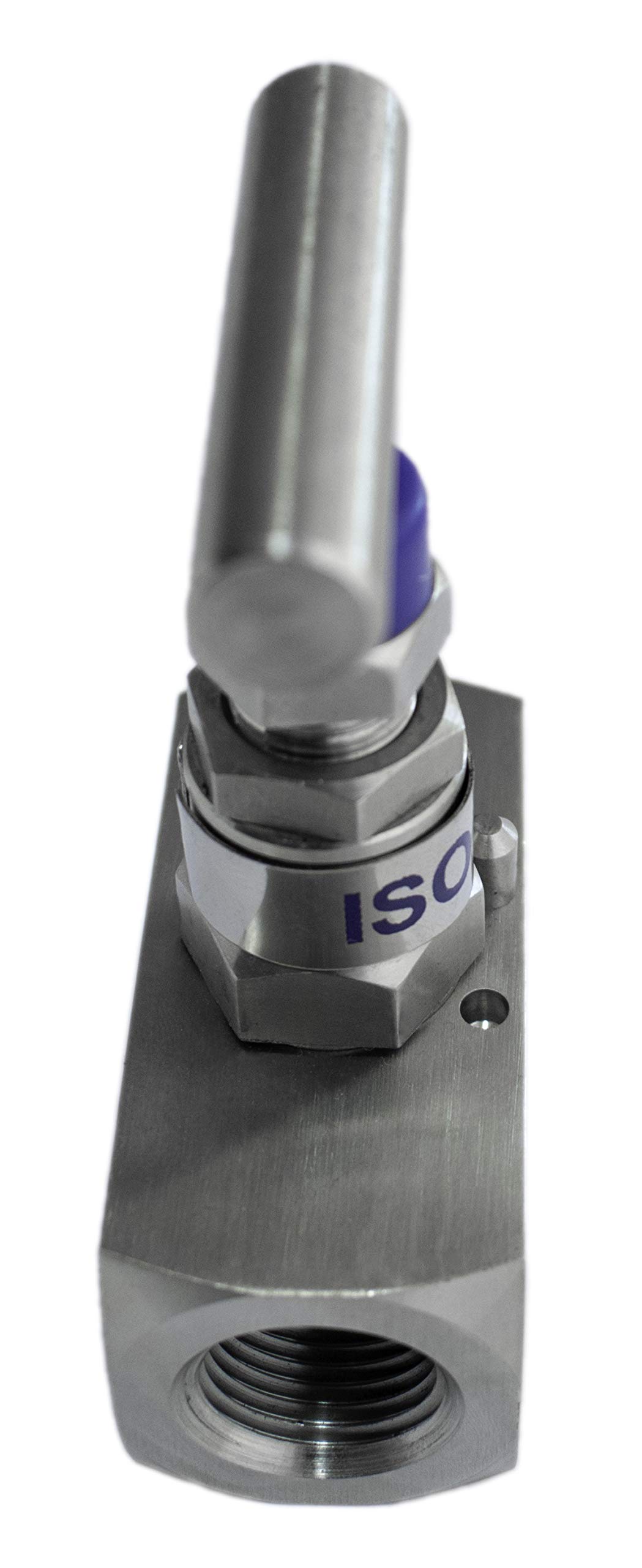 Zaes - Valve d’arrêt à aiguille en acier inoxydable 1/4" filetage femelle AISI 316L PTFE 10000 PSI (690 Bar)