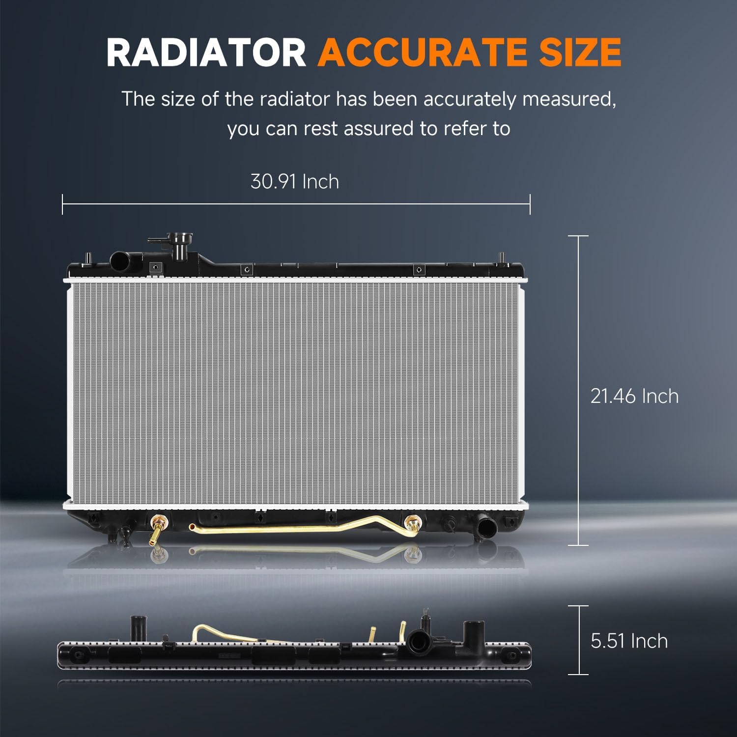 OCPTY Auto Parts Radiator Replacement for 1998-2000 for Toyota for RAV4 2.0L