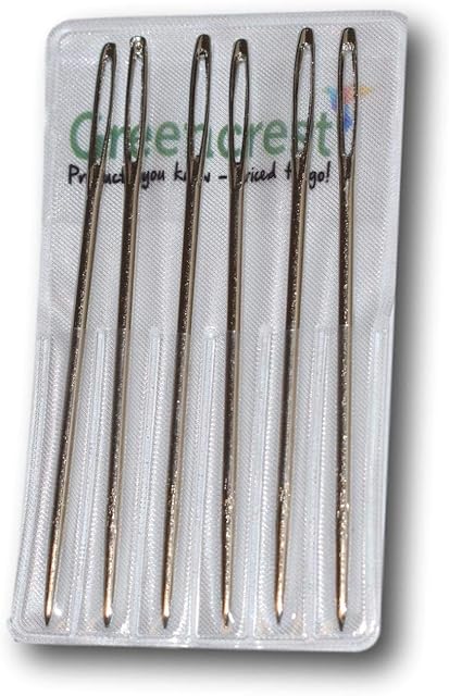 6 Pc Hand Sewing Large Eye Needles for Wool Thick Knitter Yarn or Darning