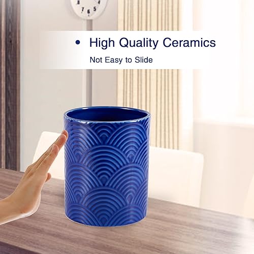 Miniatura 6 de MEIGUI Soporte para utensilios de cocina, soporte grande de utensilios de cerámica para encimera, organizador de utensilios de cocina para